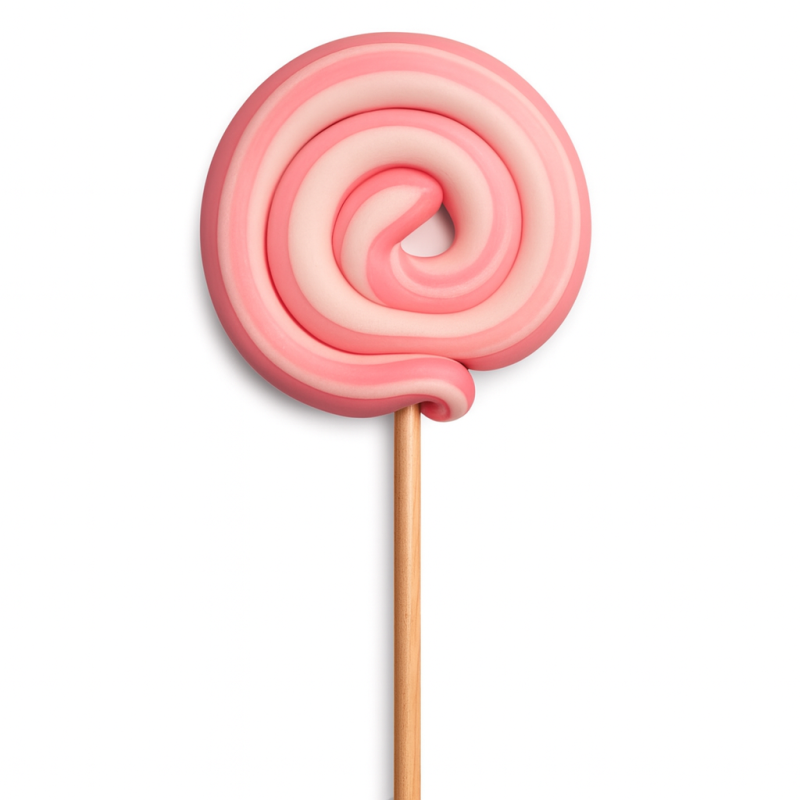 Γλειφιτζούρια Anna Lollipops - Σπιράλ Ροζ Ριγέ Βανίλια 27gr. (40τμχ.)