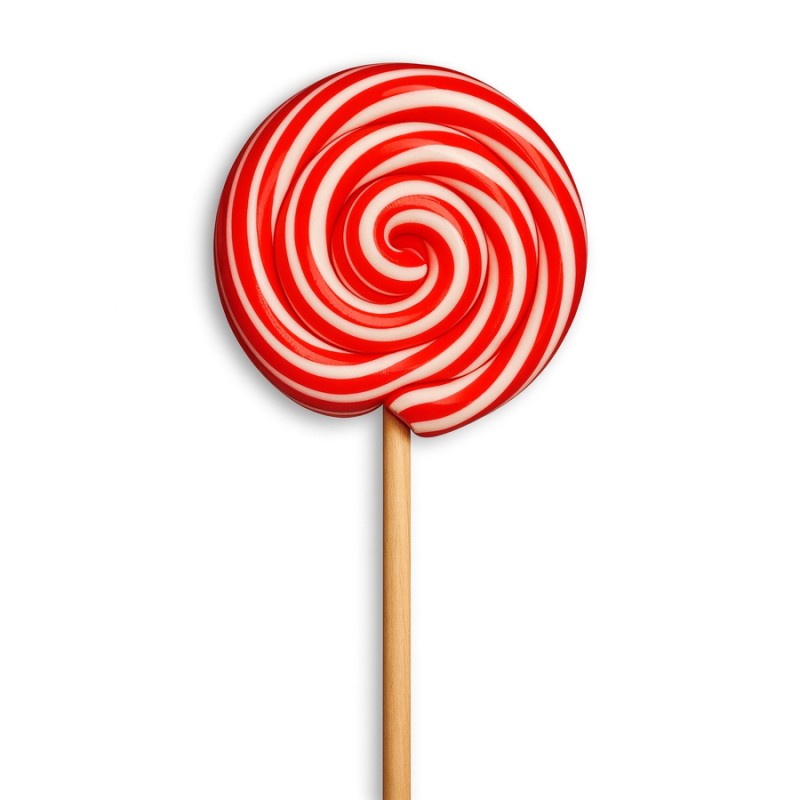 Γλειφιτζούρια Anna Lollipops - Σπιράλ Κόκκινο Ριγέ Βανίλια 27gr. (40τμχ.)