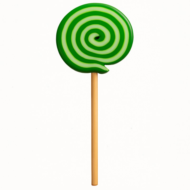 Γλειφιτζούρια Anna Lollipops - Σπιράλ Πράσινο Ριγέ Βανίλια 27gr. (40τμχ.)