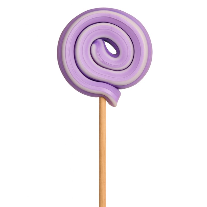Γλειφιτζούρια Anna Lollipops - Σπιράλ Λιλά Ριγέ Βανίλια 27gr. (40τμχ.)