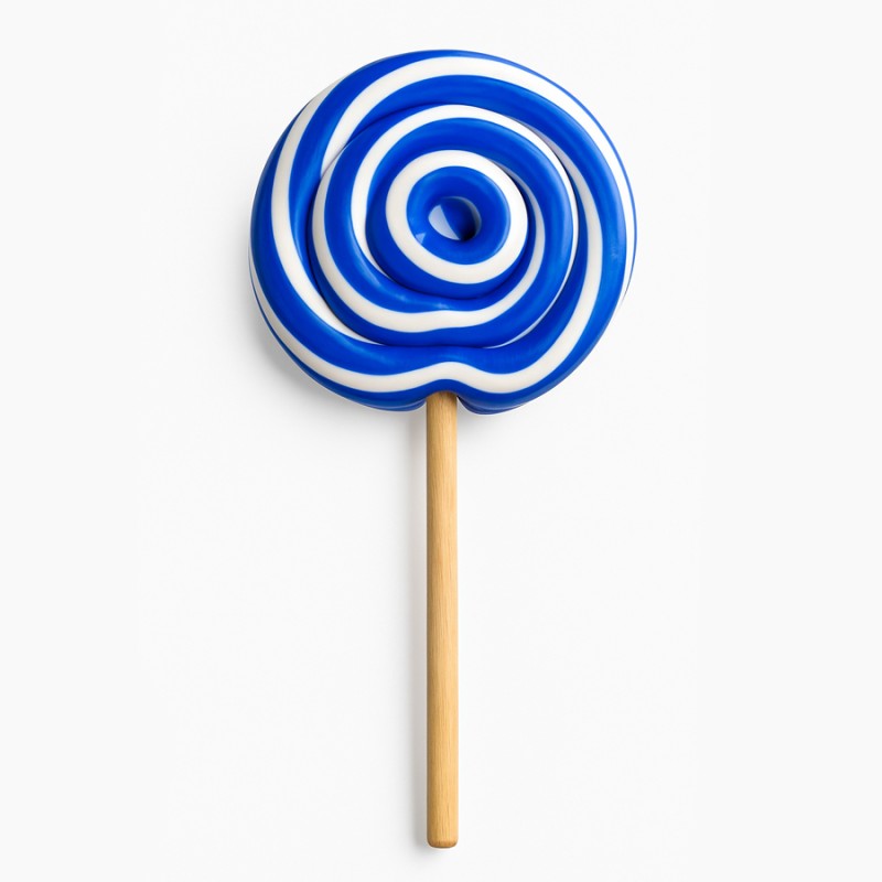 Γλειφιτζούρια Anna Lollipops - Σπιράλ Μπλε Ριγέ Βανίλια 27gr. (40τμχ.)