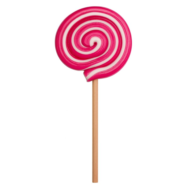 Γλειφιτζούρια Anna Lollipops - Σπιράλ Φούξια Ριγέ Βανίλια 27gr. (40τμχ.)