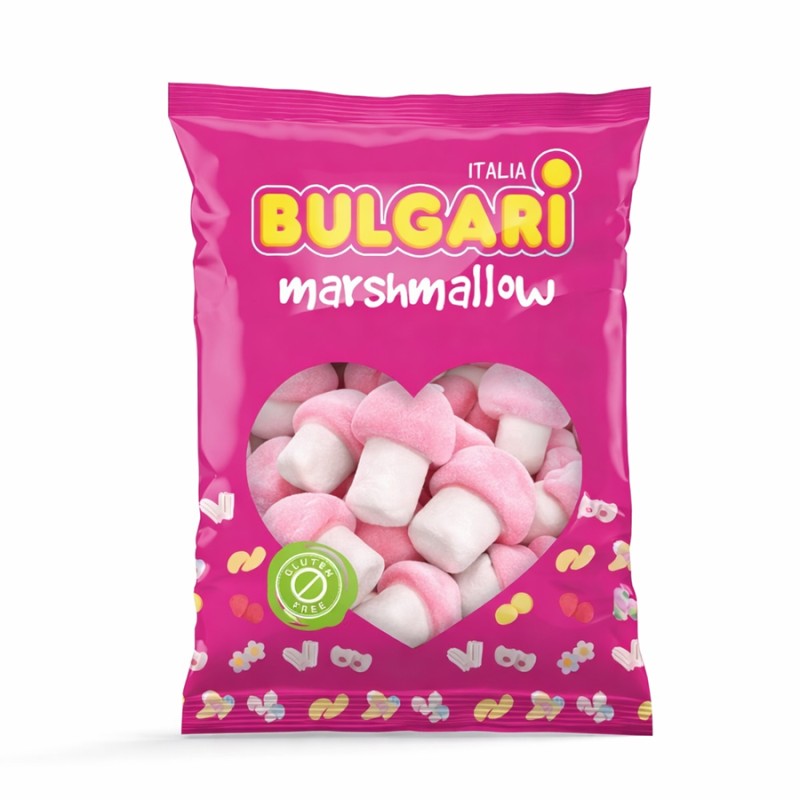 Marshmallow Ζαχαρωτά Bulgari - Μανιτάρια - Mix (0.9kg.) ≈95τμχ.