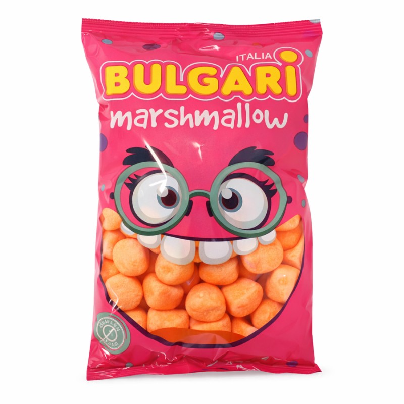 Marshmallow Ζαχαρωτά Bulgari - Golf Balls - Πορτοκαλί (0.9kg.) ≈95τμχ.