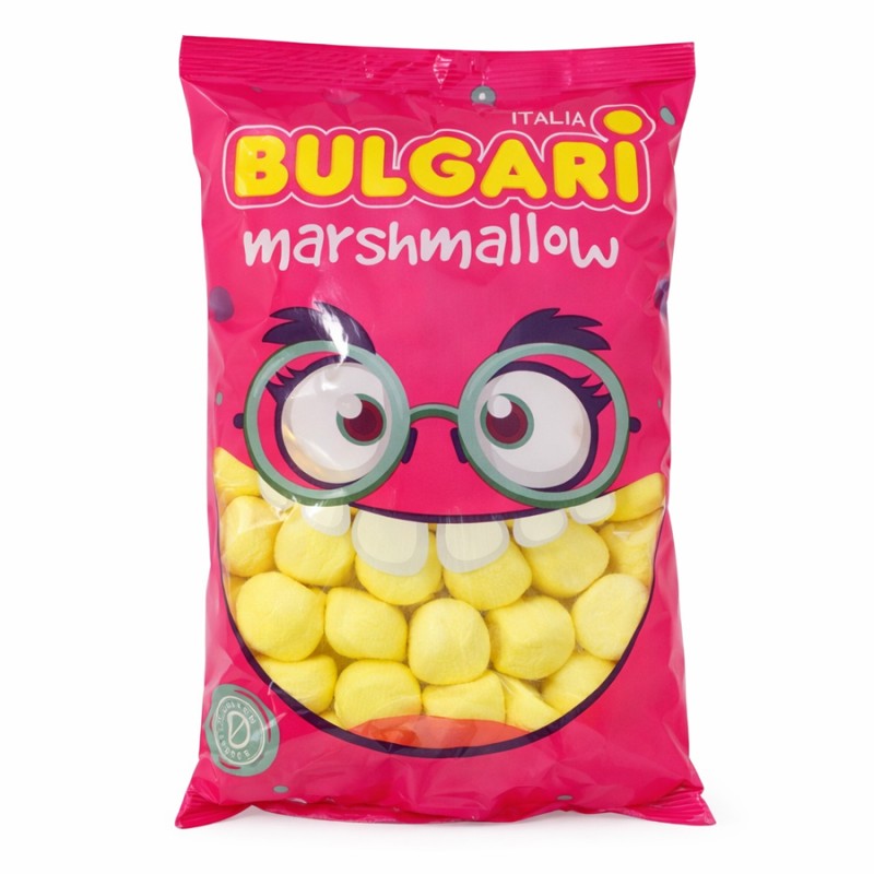 Marshmallow Ζαχαρωτά Bulgari - Golf Balls - Κίτρινο (0.9kg.) ≈95τμχ.