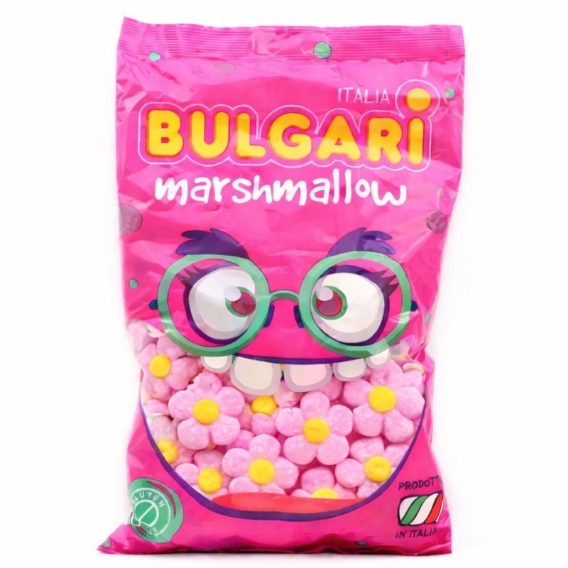 Marshmallow Ζαχαρωτά Bulgari - Μαργαρίτες - Ροζ (0.9kg.) ≈95τμχ.