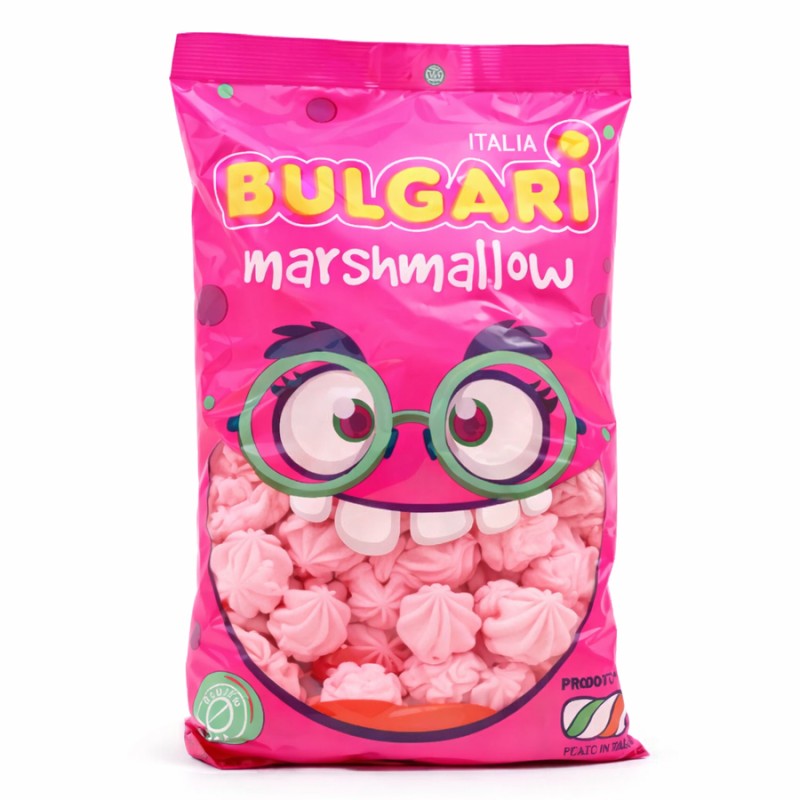 Marshmallow Ζαχαρωτά Bulgari - Μπεζές - Ροζ (0.9kg.) ≈95τμχ.