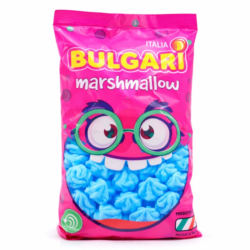 Marshmallow Ζαχαρωτά Bulgari - Μπεζές - Γαλάζιο (0.9kg.) ≈95τμχ.