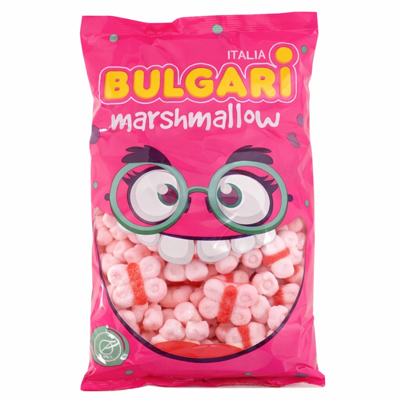 Marshmallow Ζαχαρωτά Bulgari - Πεταλούδες - Ροζ (0.9kg.) ≈95τμχ.