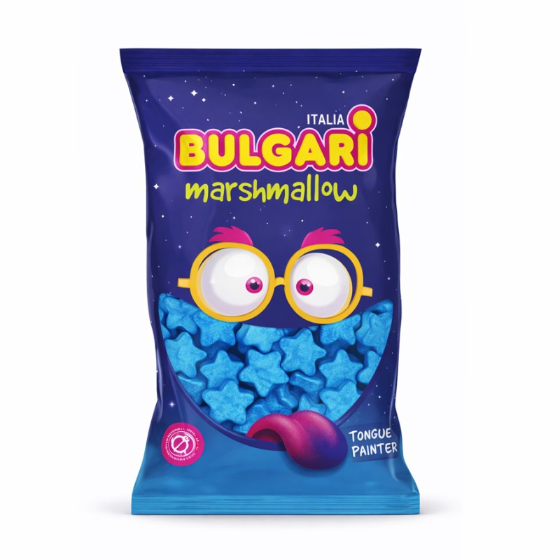 Marshmallow Ζαχαρωτά Bulgari - Αστεράκια - Μπλε (0.9kg.) ≈100τμχ.