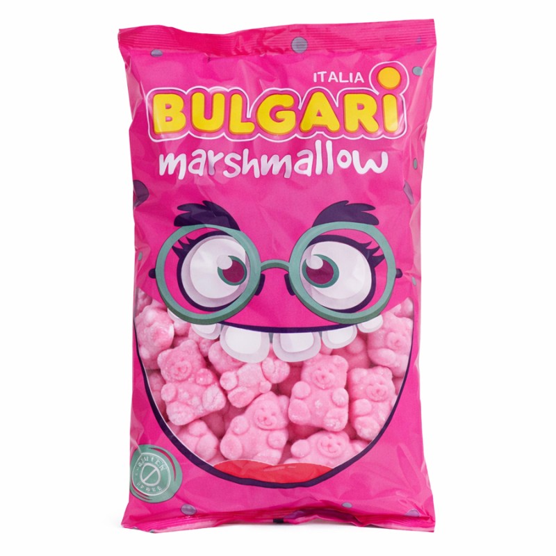 Marshmallow Ζαχαρωτά Bulgari - Αρκουδάκια - Ροζ (0.9kg.) ≈95τμχ.