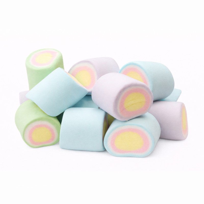 Marshmallow Ζαχαρωτά Bulgari - Κύλινδρος - Mix (1kg.) ≈250τμχ.