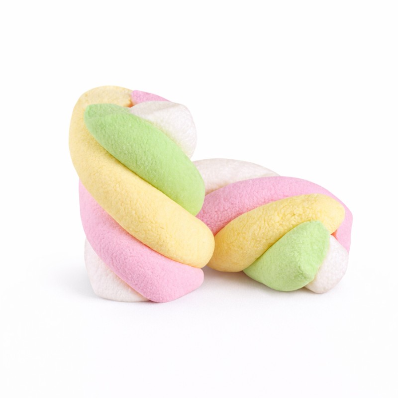 Marshmallow Ζαχαρωτά Bulgari - Πλεξίδες - Πολύχρωμες (1kg.) ≈250τμχ.