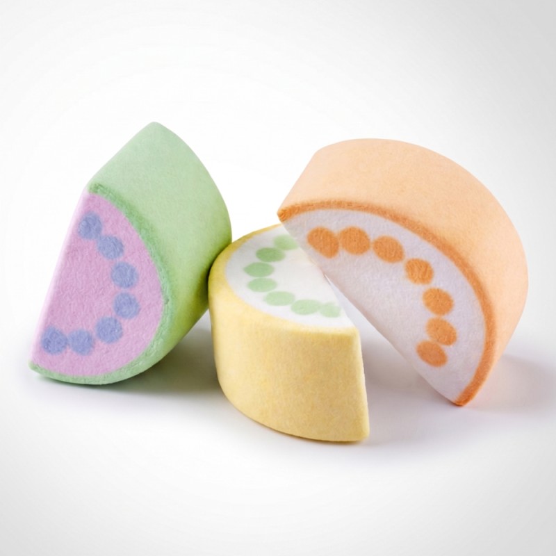 Marshmallow Ζαχαρωτά Bulgari - Φέτες Φρούτων - Πολύχρωμες (1kg.) ≈200τμχ.
