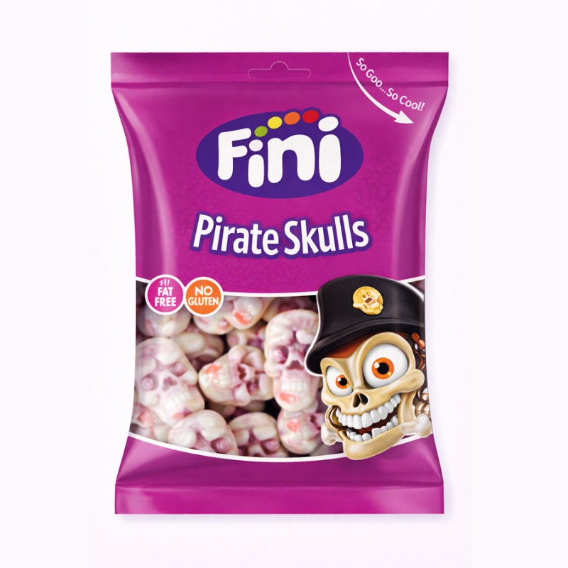 Ζελεδάκια Fini Pirate Skulls 90gr. (12τμχ.)