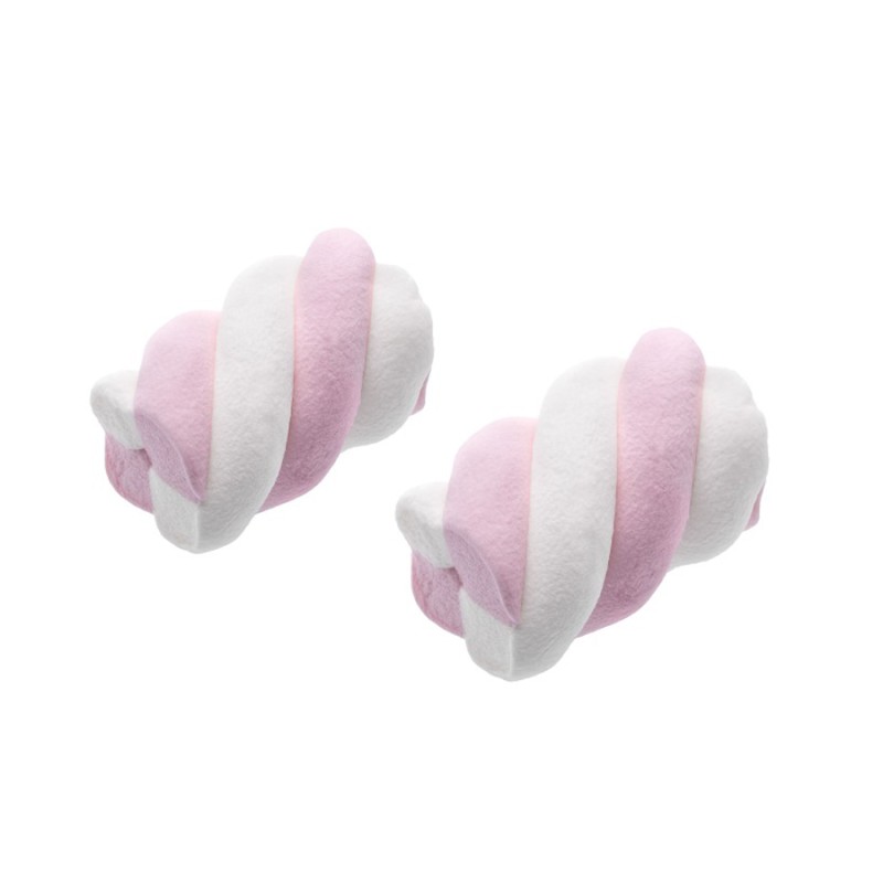 Marshmallow Ζαχαρωτά Καραμάνης - Twist Λευκό - Ροζ Βανίλια (1kg.) ≈245τμχ.