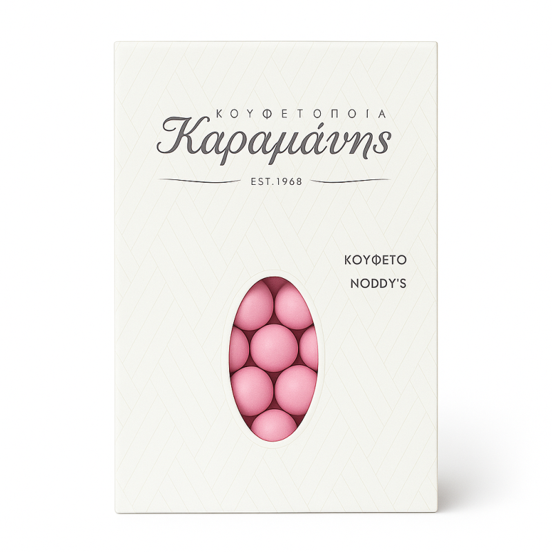 Κουφέτα Καραμάνη Noddys Ροζ - Σοκολάτα Με Μπισκότο & Φράουλα (0,7kg.) ≈320τμχ.