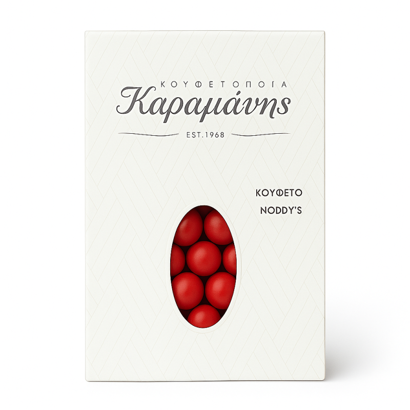 Κουφέτα Καραμάνη Noddys Κόκκινο - Σοκολάτα Με Μπισκότο & Κεράσι (0,7kg.) ≈320τμχ.