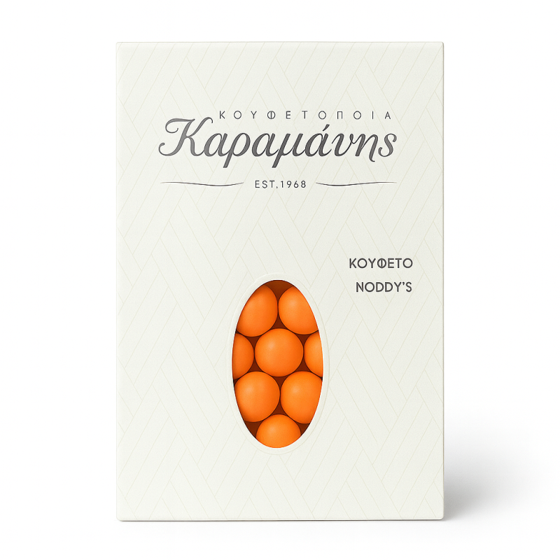 Κουφέτα Καραμάνη Noddys Πορτοκαλί - Σοκολάτα Με Μπισκότο & Πορτοκάλι (0,7kg.) ≈320τμχ.