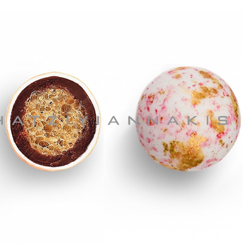 Κουφέτα Χατζηγιαννάκη - Crispy Twist Bueno Ροζ Χρυσό Πιτσιλωτό (3kg.) ≈1005τμχ.