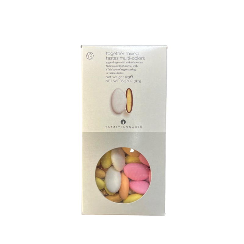 Κουφέτα Χατζηγιαννάκη - Διπλή Σοκολάτα - Together Γεύσεις Πολύχρωμο (1kg.) ≈170τμχ.