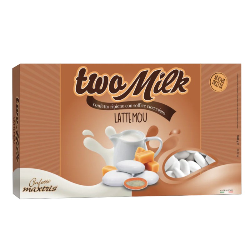 Κουφέτα Maxtris - Διπλή Σοκολάτα - Two Milk Καραμέλα Λευκή Σοκολάτα (1kg.) ≈200τμχ.