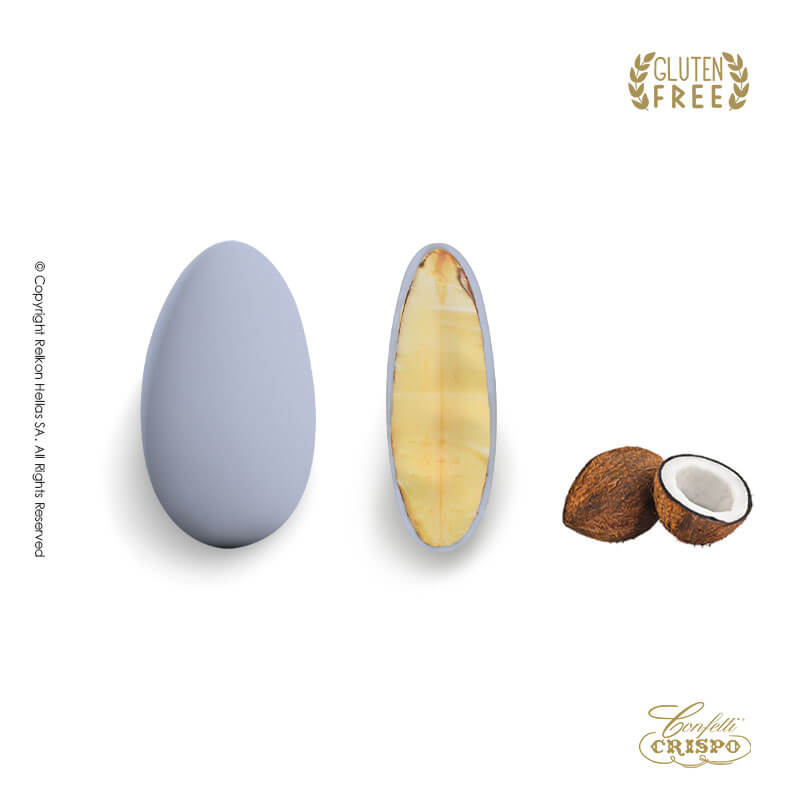 Κουφέτα Crispo - Αμυγδάλου Sweet Glamour Καρύδα Γαλάζιο (0,4kg.) ≈150τμχ.