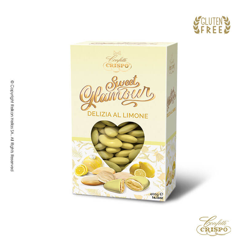Κουφέτα Crispo - Αμυγδάλου Sweet Glamour Λεμόνι Κίτρινο (0,4kg.) ≈150τμχ.