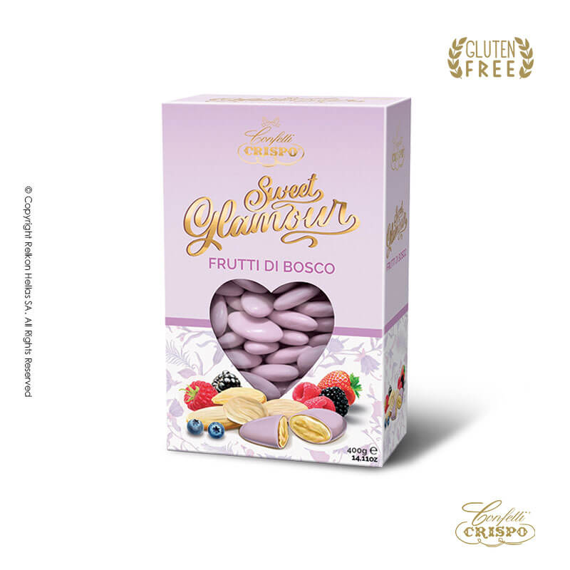 Κουφέτα Crispo - Αμυγδάλου Sweet Glamour Φρούτα Του Δάσους Λιλά (0,4kg.) ≈150τμχ.