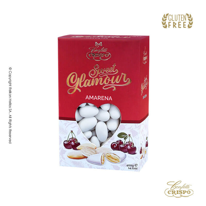 Κουφέτα Crispo - Αμυγδάλου Sweet Glamour Κεράσι Αμαρένα (0,4kg.) ≈150τμχ.