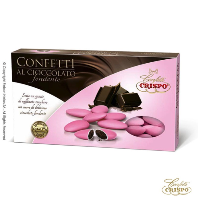 Κουφέτα Crispo - Choco Σοκολάτα Υγείας Ροζ (1kg.) ≈260τμχ.
