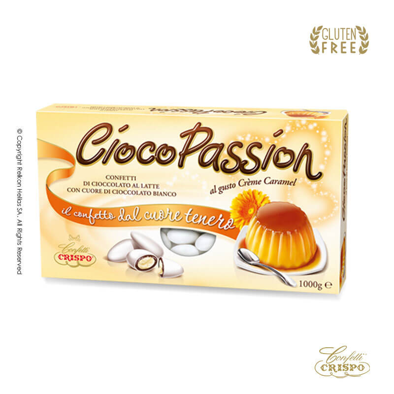Κουφέτα Crispo - Διπλή Σοκολάτα - Cioco Passion Κρέμα Καραμελέ Λευκό (1kg.) ≈200τμχ.