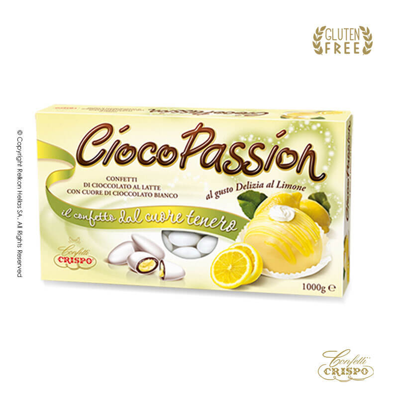 Κουφέτα Crispo - Διπλή Σοκολάτα - Cioco Passion Κρέμα Λεμόνι Λευκό (1kg.) ≈200τμχ.