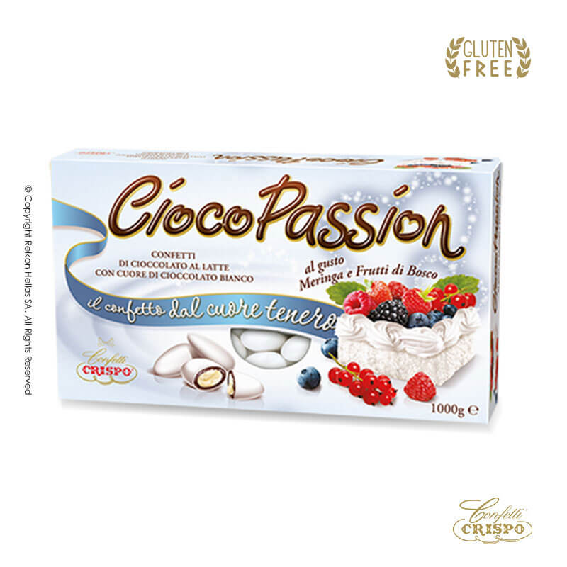 Κουφέτα Crispo - Διπλή Σοκολάτα - Cioco Passion Φρούτα Του Δάσους Λευκό (1kg.) ≈200τμχ.