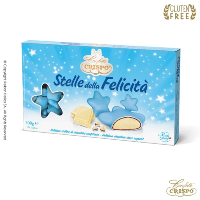 Κουφέτα Crispo - Ciocostars Γαλάζιο (0,5kg.) ≈120τμχ.