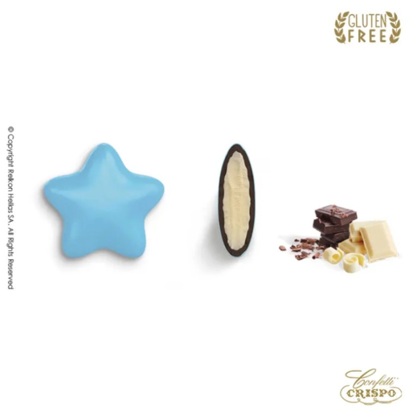 Κουφέτα Crispo - Ciocostars Γαλάζιο (0,5kg.) ≈120τμχ.