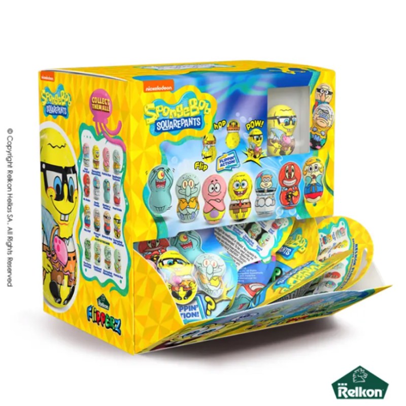 Μπομπ Σφουγγαράκης Flipperz Με 10gr. Candies (24τμχ.)