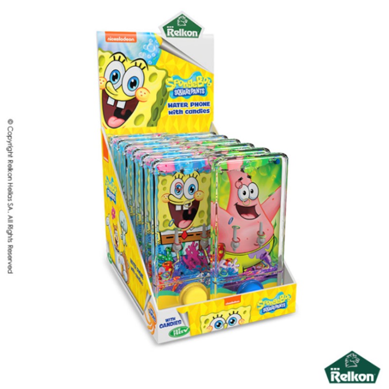 Μπομπ Σφουγγαράκης Water Phone Με 5gr. Candies (12τμχ.)