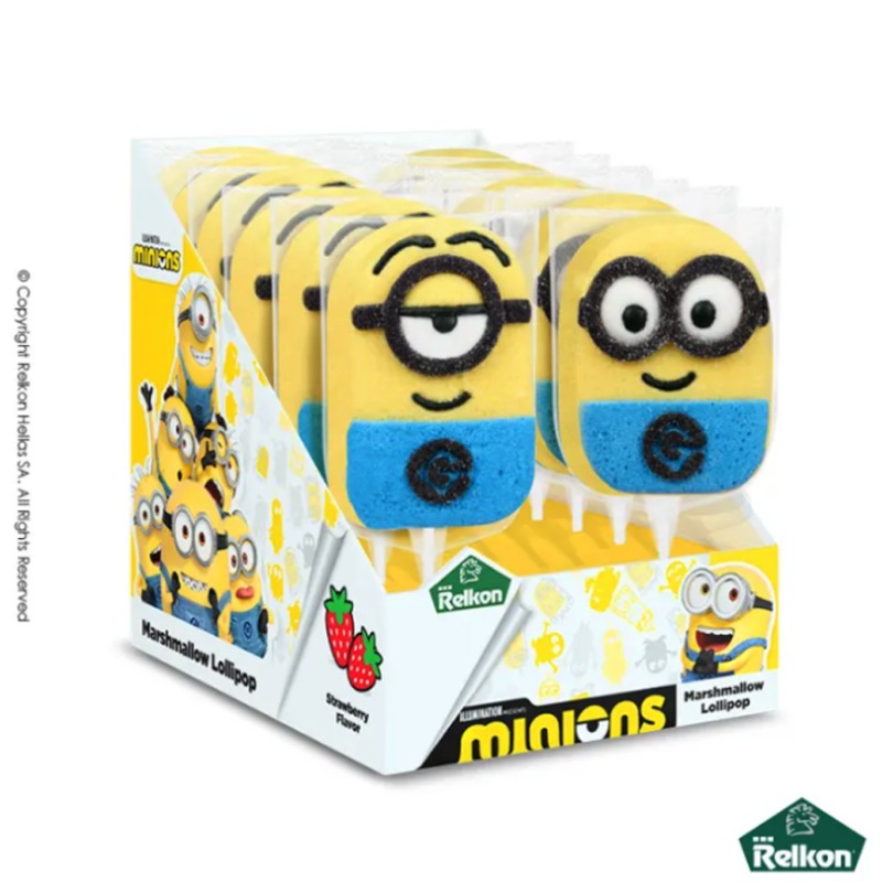 Γλειφιτζούρια Marshmallows Relkon - Minions 45gr. (12τμχ.)