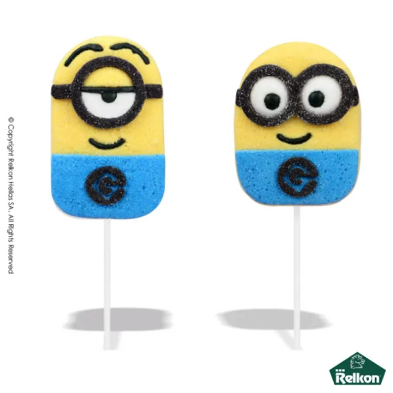Γλειφιτζούρια Marshmallows Relkon - Minions 45gr. (12τμχ.)