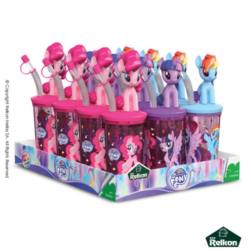My Little Pony Drink And Go Ποτήρι Με Καλαμάκι Και 10gr. Candies (12τμχ.)