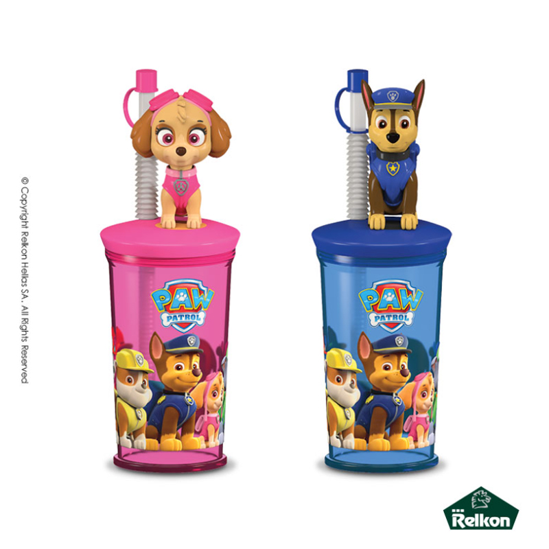 Paw Patrol Drink And Go Ποτήρι Με Καλαμάκι Και 10gr. Candies (12τμχ.)