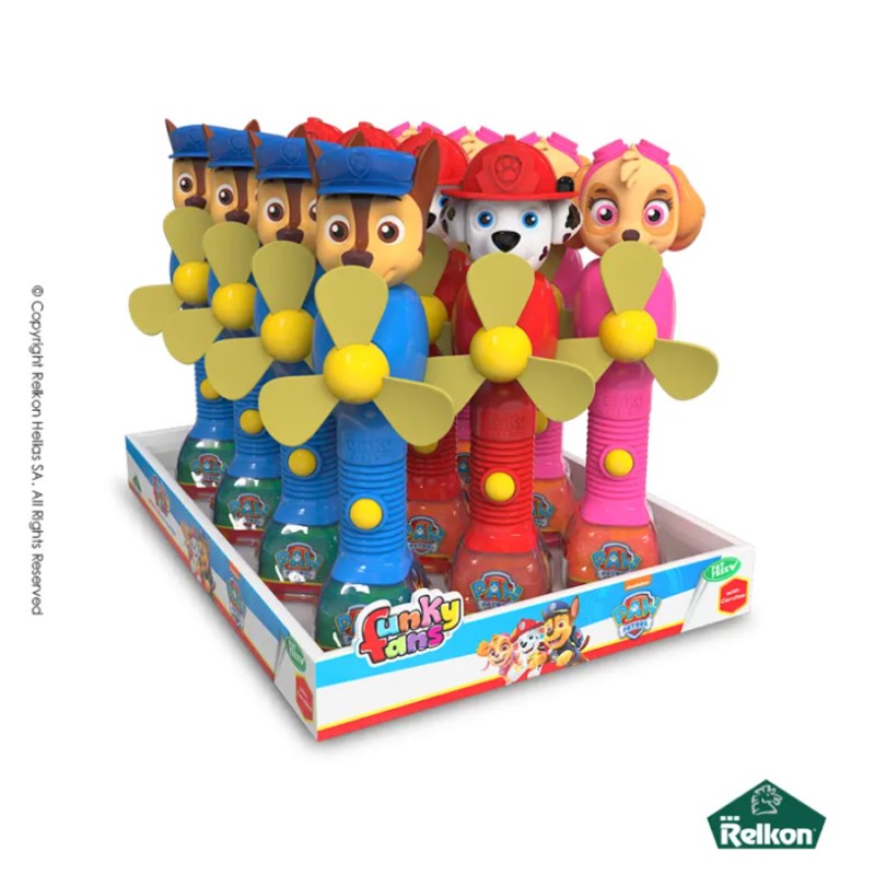 Paw Patrol Funky Fans Ανεμιστηράκι Με 5gr. Candies (12τμχ.)
