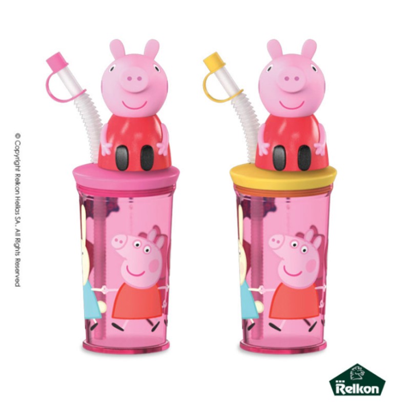 Peppa Pig Drink And Go Ποτήρι Με Καλαμάκι Και 10gr. Candies (12τμχ.)