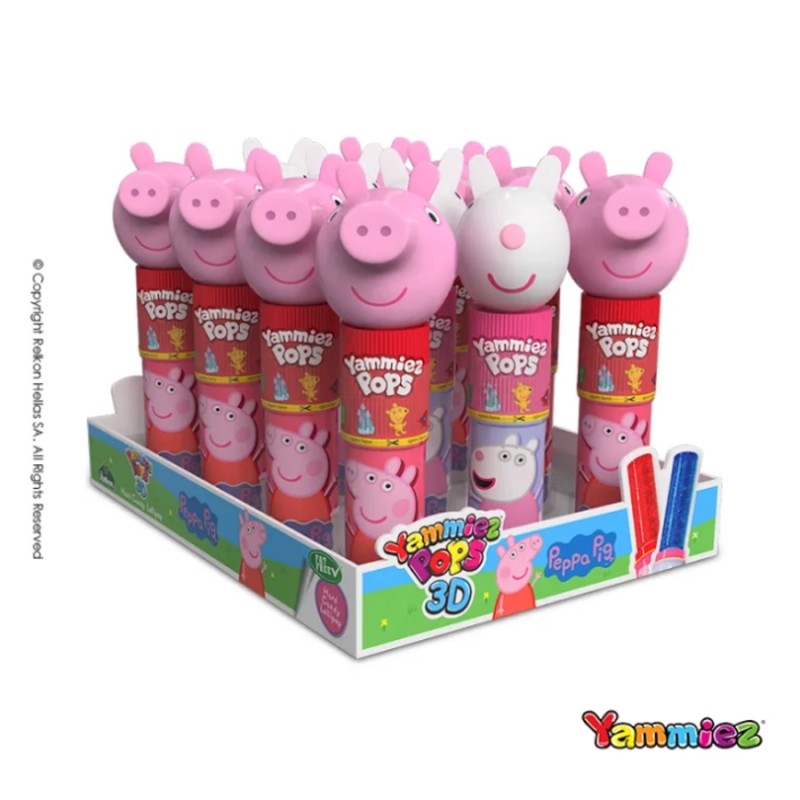 Peppa Pig 3D Yammiez Γλειφιτζούρι Pop 15gr. (12τμχ.)