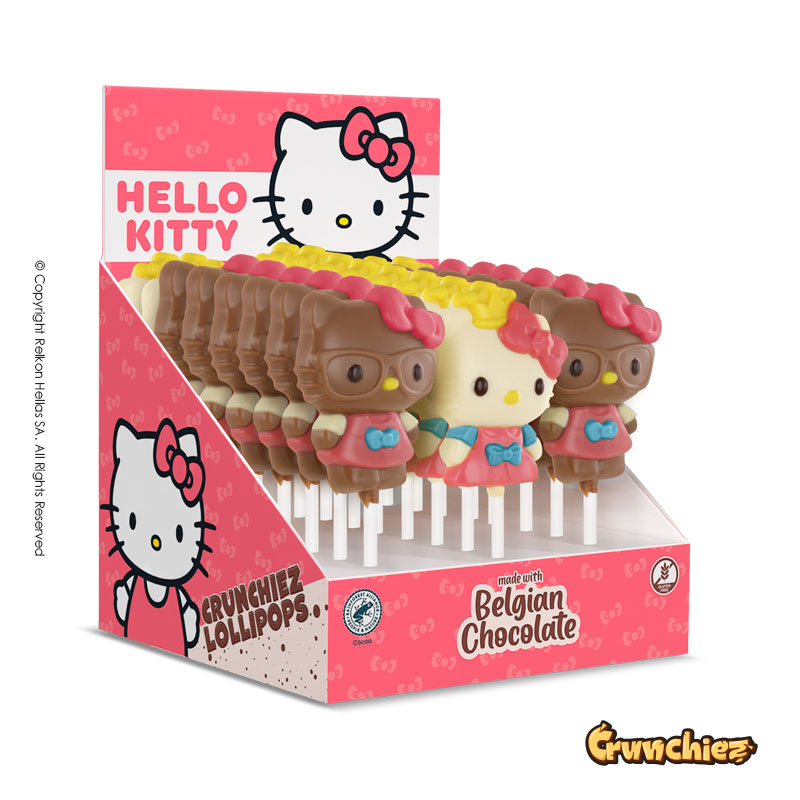 Γλειφιτζούρια Σοκολατένια Crunchiez - Hello Kitty 30gr. (24τμχ.)