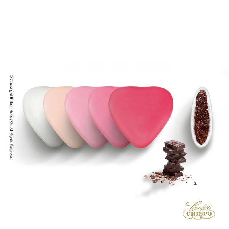 Κουφέτα Crispo - Καρδιά Σοκολάτας Selection Amorini Ροζ (0,5kg.) ≈500τμχ.