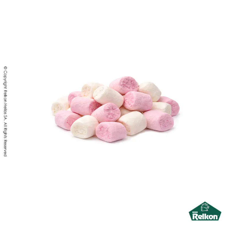 Ζαχαρωτά Marshmallows Mini Ροζ & Λευκό Relkon (1kg.) ≈4.000τμχ.