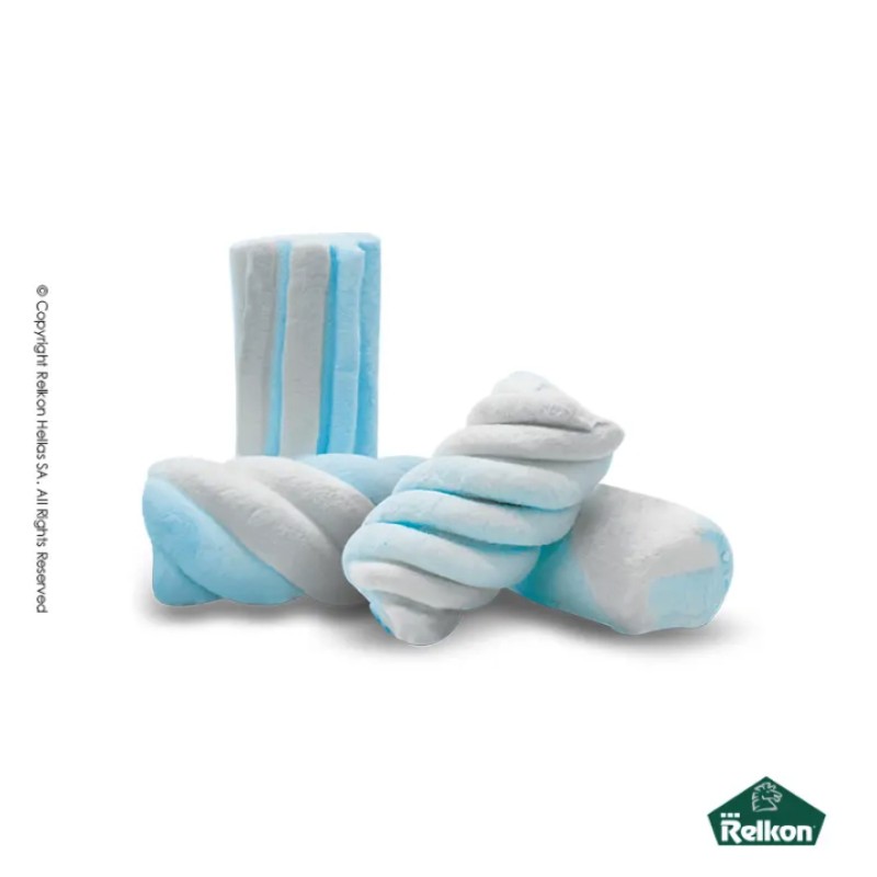 Marshmallow Ζαχαρωτά Relkon - Twist Σιέλ Βανίλια (1kg.) ≈220τμχ.