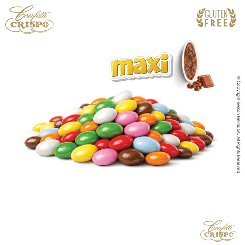 Κουφέτα Crispo - Maxi Nembo Choco Lentils (1kg.) ≈900τμχ.